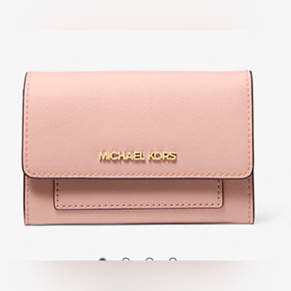 NWT MICHAEL KORS Jet Set 2-in-1 Wallet Soft Pink - Picture 1 of 6